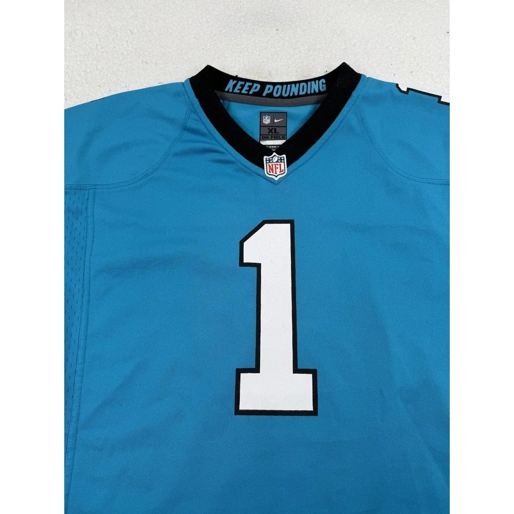 Carolina Panthers Football Jersey Boys Youth XL Blue NFL Nike Newton 1 On Field